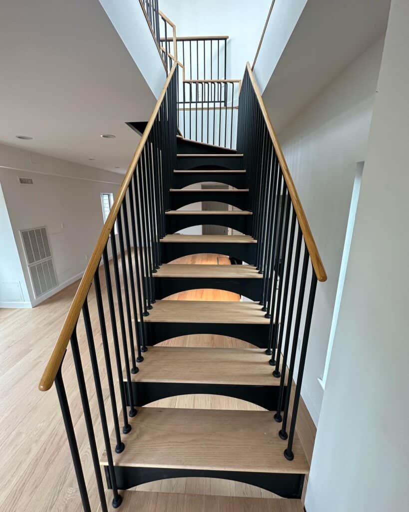 hardwood stairs installed by Eco Floor sanding in Boston